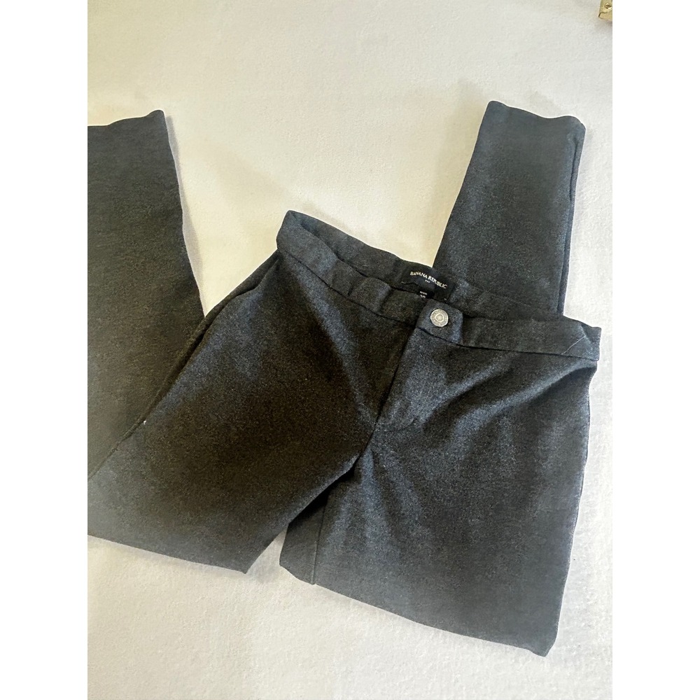 Banana Republic Petite 2P Dark Gray Stretch Dress Pants Career Trousers Women - Picture 7 of 9